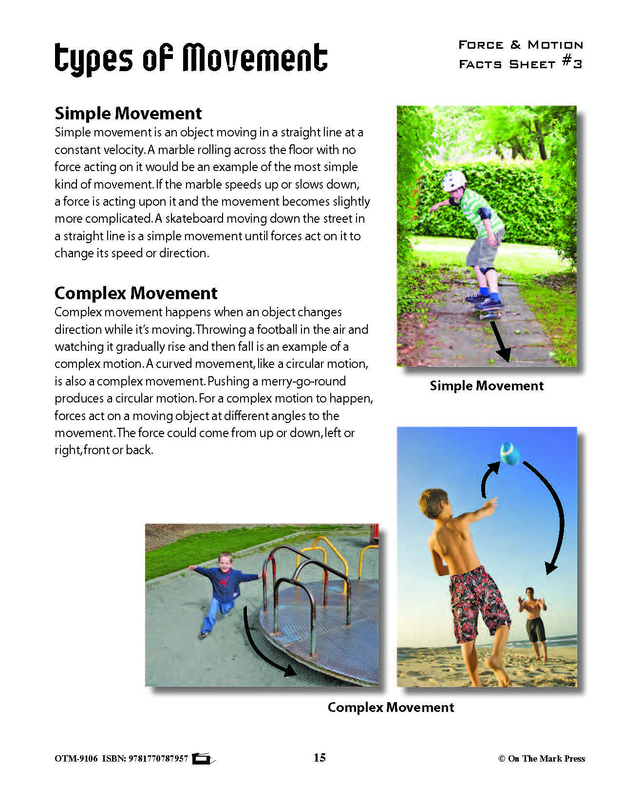 Force & Motion Activity Pages & Mini Poster Grades 4+