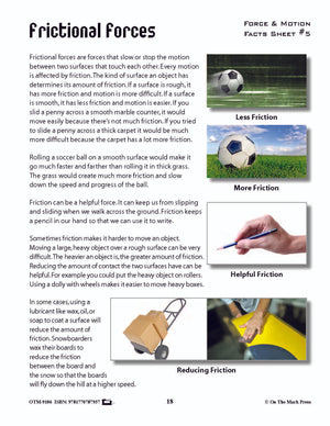 Friction & Resistance Activity Pages & Mini Poster Grades 4+