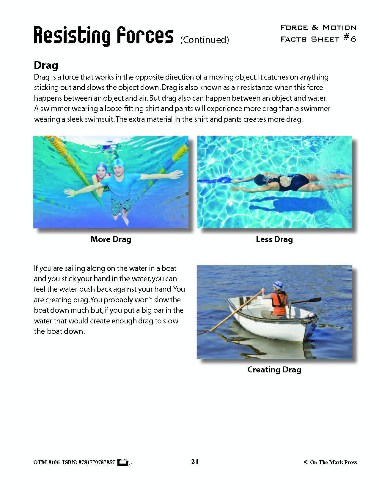 Friction & Resistance Activity Pages & Mini Poster Grades 4+