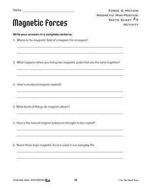 Magnetics Activity Pages & Mini Poster Grades 4+