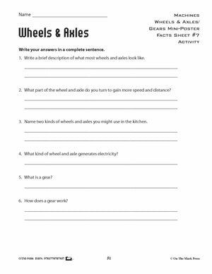 Wheels & Axels Activity Pages & Mini Poster Grades 4+