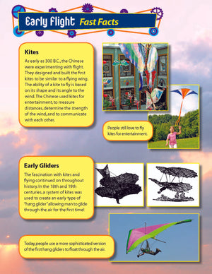 Early Flight Activities & Fast Fact Reading Folder Grades 4+