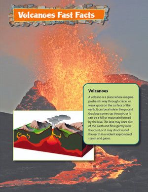 Volcanoes Fast Fact Reading Folder Grades 4+