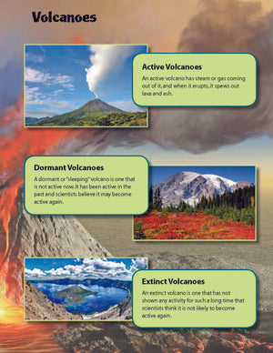 Volcanoes Fast Fact Reading Folder Grades 4+