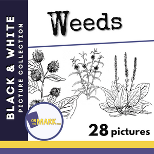 Weeds Black & White Picture Collection Grades K-8