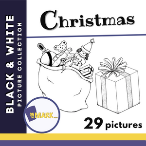 Christmas Black & White Picture Collection Grades K-8