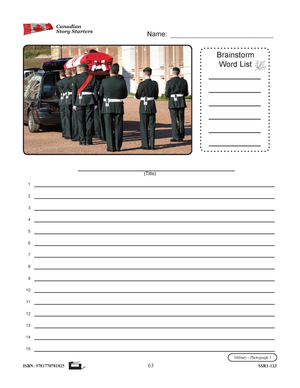 Canadian Military Story Starters Grades 4-6