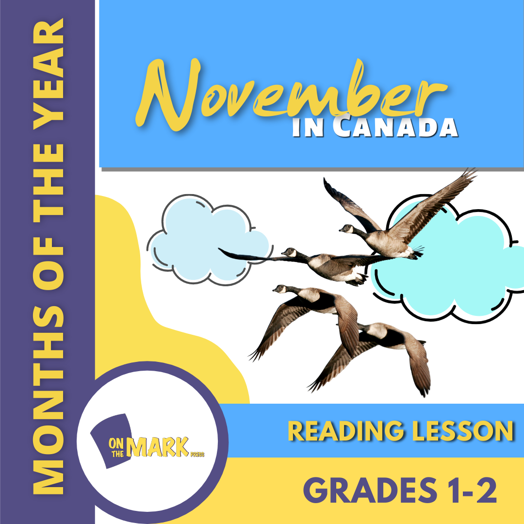 November in Canada Reading Lesson Grades 1-2