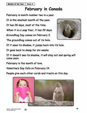 February in Canada Reading Lesson Grades 1-2