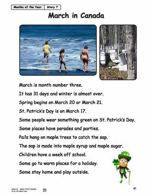 March in Canada Reading Lesson Grades 1-2