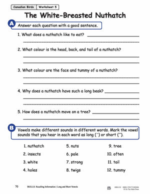 The Nuthatch Reading Lesson Grades 1-2