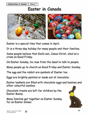 Easter in Canada Reading Lesson Grades 1-2