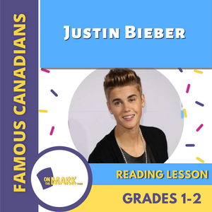 Justin Bieber Reading Lesson Gr. 1-2