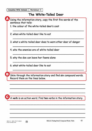 The White-Tailed Deer Reading Lesson Grades 2-3