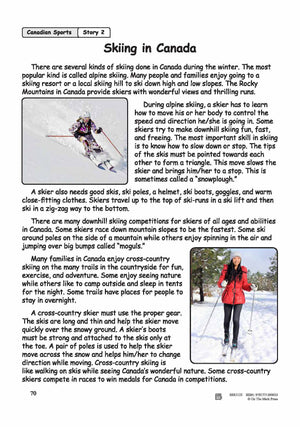 Skiing in Canada Reading Lesson Grades 2-3