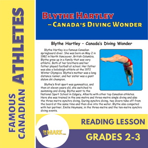 Blythe Hartley - Canada's Diving Wonder Reading Lesson Grades 2-3