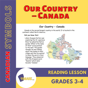 Our Country – Canada Reading Lesson Grades 3-4