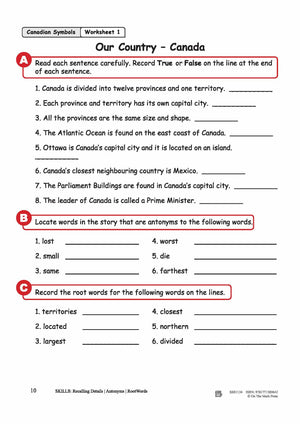 Our Country – Canada Reading Lesson Grades 3-4