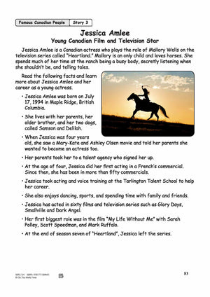 Jessica Amlee - Young Canadian Film and Television Star Reading Lesson Grades 3-4