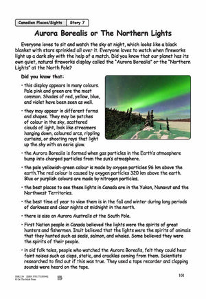 Aurora Borealis or The Northern Lights Reading Lesson Grades 3-4