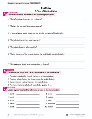 Ontario Reading Lesson Grades 6-7