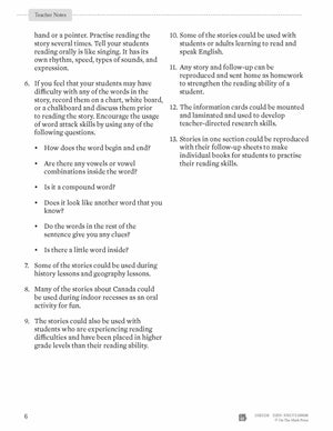 Chronology of Canadian Historical Events from the Beginning of the World to 1829 Reading Lesson Grades 7-8