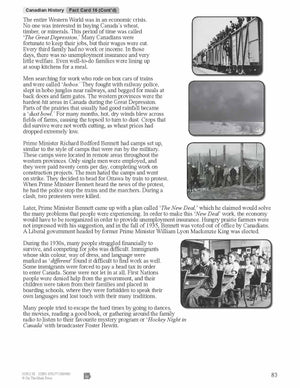 The Post-War Years Reading Lesson Grades 7-8