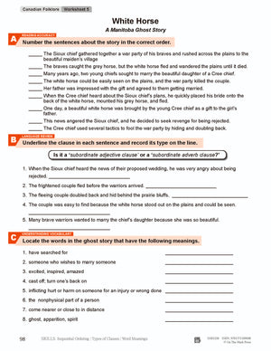 White Horse - A Manitoba Ghost Story Reading Lesson Grades 7-8