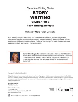Story Writing - Canadian Writing Series Grades 1-3