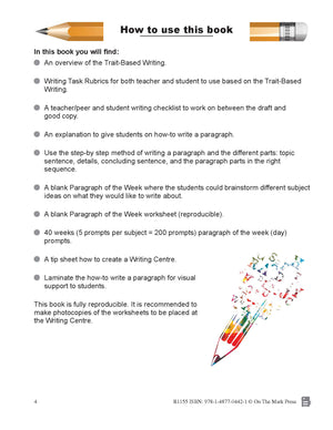 Paragraph Writing - Canadian Writing Series Gr. 2-4
