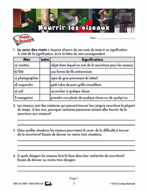 C'est un fait : « Nourrir les oiseaux » 4e année