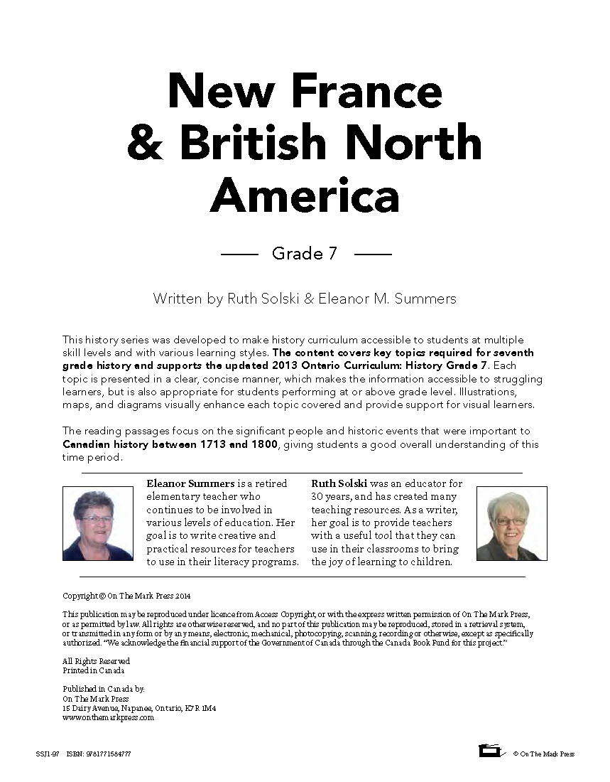 Ontario Grade 8 History Curriculum Savings Bundle!