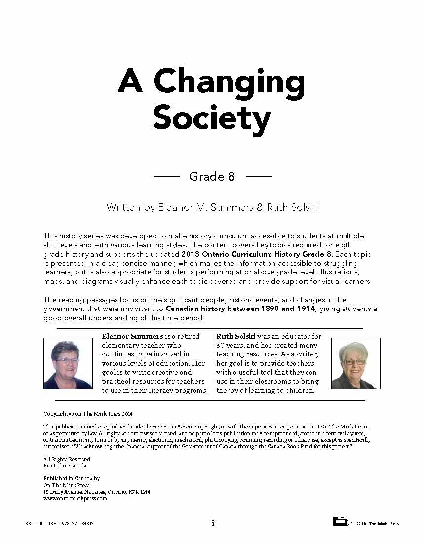 Ontario Grade 8 History & Geography 4 Book Curriculum Savings Bundle!