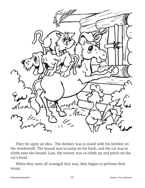 Read & Color: Bremen Town Musicians Gr. 1-6, R.L. 3-4