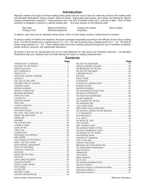 Famous People, Places & Events Gr. 4+, R.L. 1.8-3.8