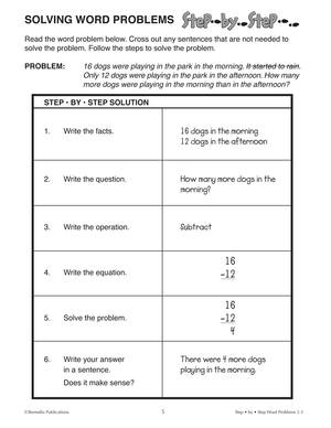 Step-by-Step Word Problems Grades 2-3