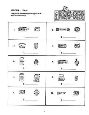 Real Life Math Series: Market Math for Beginners Gr. 1-3