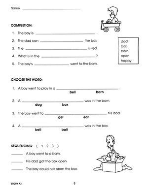 Sight Word Stories & Seatwork Activities (Book 1) Gr. 2-4