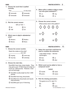 E-Z Test Readiness Gr.4