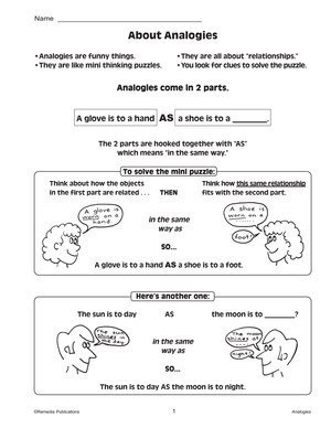 Critical Thinking Skills: Analogies Gr. 2-6, R.L.3-4