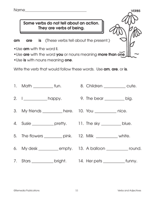 Easy Language Series: Verbs & Adjectives Gr. 1-2