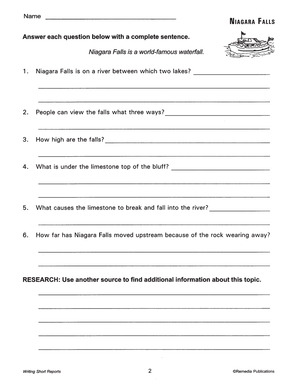 Writing Basics Series: Writing Short Reports Gr. 3-6