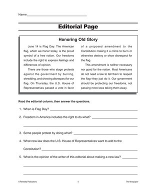 Practical Practice Reading: The Newspaper Gr. 4-12, R.L. 3-4