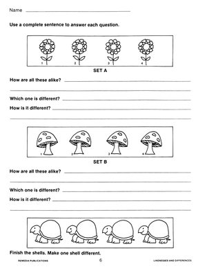 Primary Thinking Skills: Likenesses & Differences Gr. 1-3