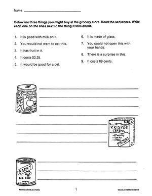 Visual Comprehension Gr. 3-4