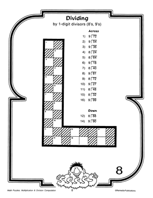 Math Puzzles: Multiplication & Division Computation Gr. 3-6, R.L. 3-4