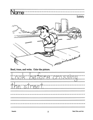 Read, Write, & Color: Safety, Health, & Manners Gr. 1-2