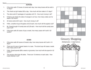 Math Puzzles: Multiplication & Division Word Problems Gr. 3-6, R.L. 3-4
