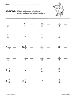 Multiplying Fractions Gr. 3-6