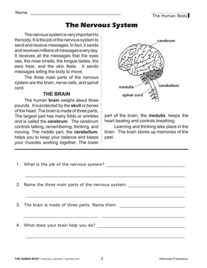 The Human Body: Nervous, Sensory, Respiratory Systems Gr. 4+, R.L. 3-4